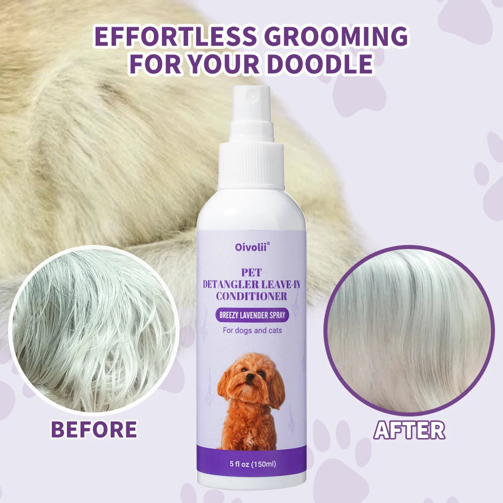 Pet Softness Solution Spray Lavender Essence Deep Cleaning Nourishing Shiny Coat for Dogs Cats