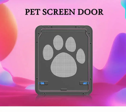 Pet Door Outdoor Dogs Cats Window Gate House Enter Freely Fashion Pretty Garden New Safe Lockable Screen Easy Install  Dog Gate