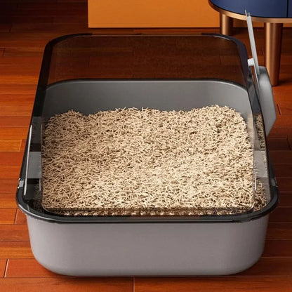 Heavy - Duty Semi - Enclosed Litter Box, High Sides Anti - Splashing, Odor - Proof, Large Capacity, Perfect for All Cat Stages
