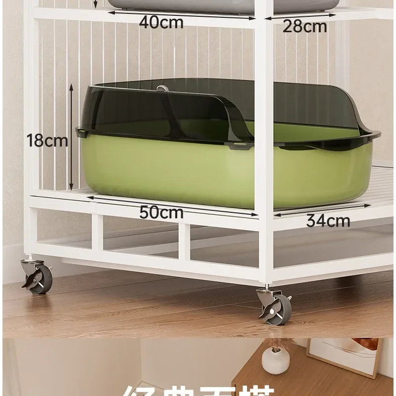 Semi-enclosed, breathable, odorless cat litter box, anti-splash cat litter box, pet supplies