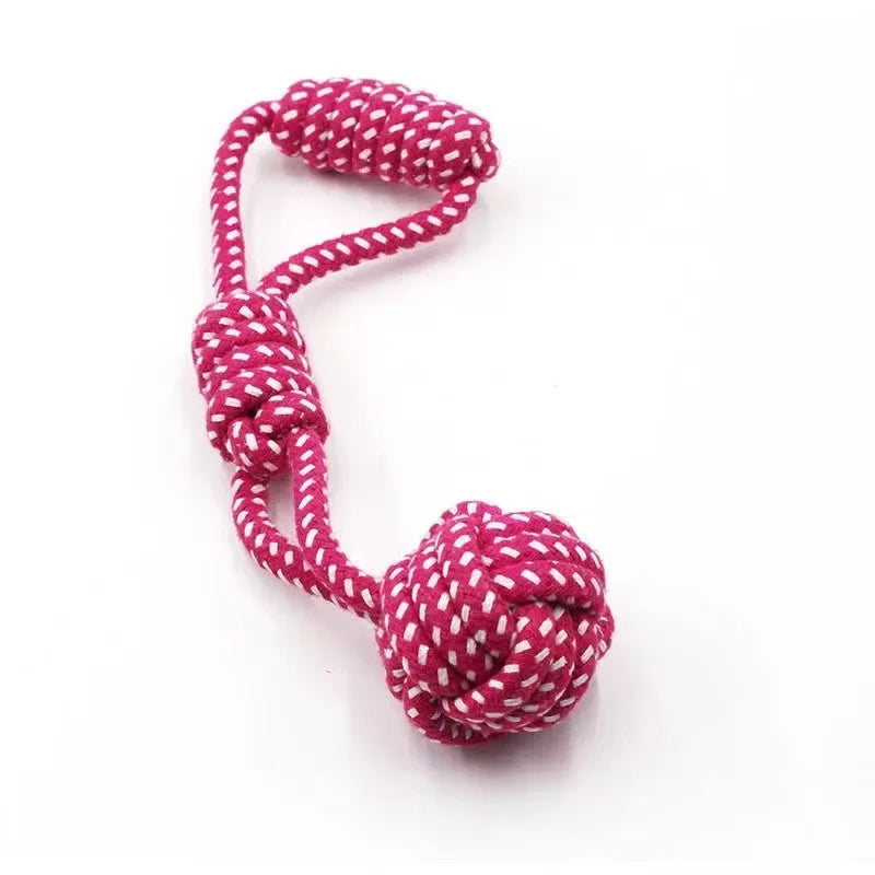 Dog Rope Toys for Chewing and Tugging, Interactive Knot Rope Ball Toys For Dogs Puppies Cats Pet Supplies Random Color
