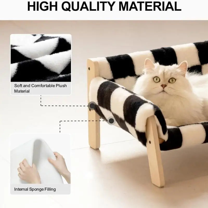 Wooden Cat Sofa Pet Bed Net Celebrity Cat Bed Dog Bed Summer Season Universal Detachable And Washable Cat Bed