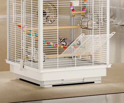 Large Sugar Glider Cage -Vertical Wire Rat & Flying Squirrel Habitat Anti-Splash Escape-Proof Design Easy Clean Luxury Enclosure