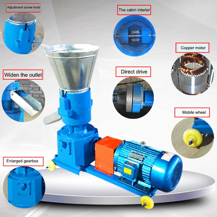 Chicken Feed Pellet Machine/1-3t Animal Feed Pellet Machine Set/Animal Feed Making Machine Pellet