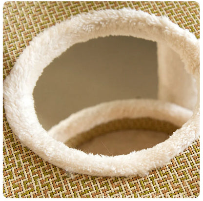 Large Pet Cat Sisal Scratching Tree  Five Tower Houses Scratches Climbing Rattan Mat Pet Cat Tree