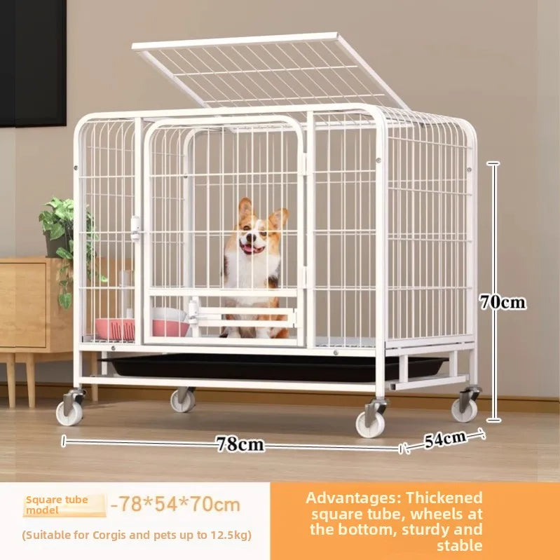 Indoor Large Medium Dog Cage with Toilet Pet Dog House Fence for Samoyed Labr Dog Cages Kennels And Run Outdoor Supplies