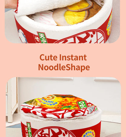 Pets Dog Cat House Kennel Super Large Instant Noodle Warm Dog Cat Nest Beds Cushion Udon Cup Noodle Pet Bed Cozy Nest