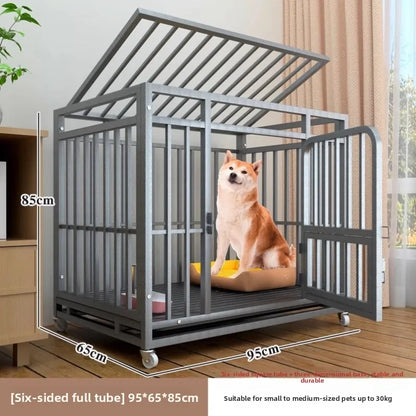 Indoor Large Medium Dog Cage with Toilet Pet Dog House Fence for Samoyed Labr Dog Cages Kennels And Run Outdoor Supplies