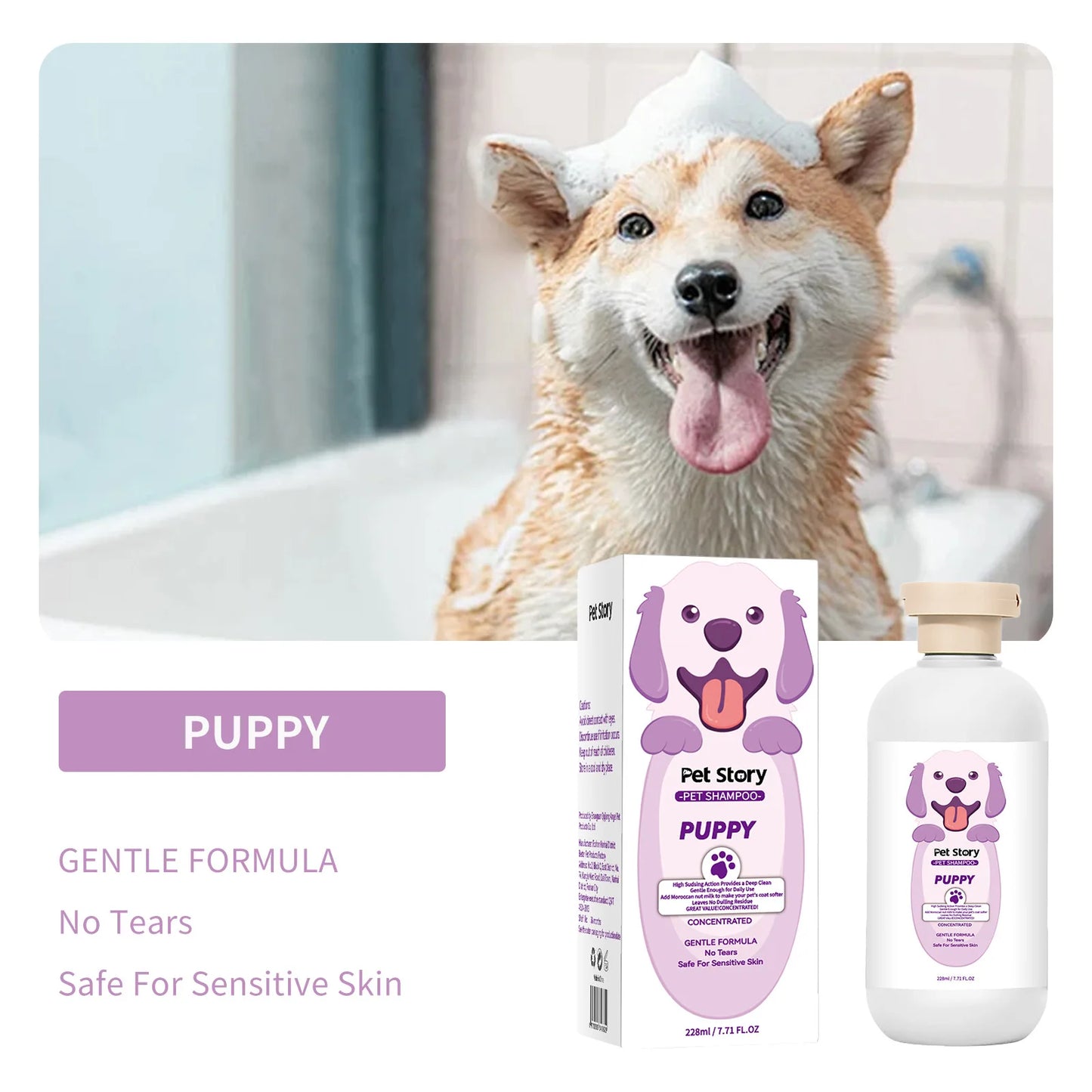 1pcs Premium Whitening Pet Grooming Shampoo - Cat Dog Universal Bath Shampoo With Lasting Fragrance And Clean Formula