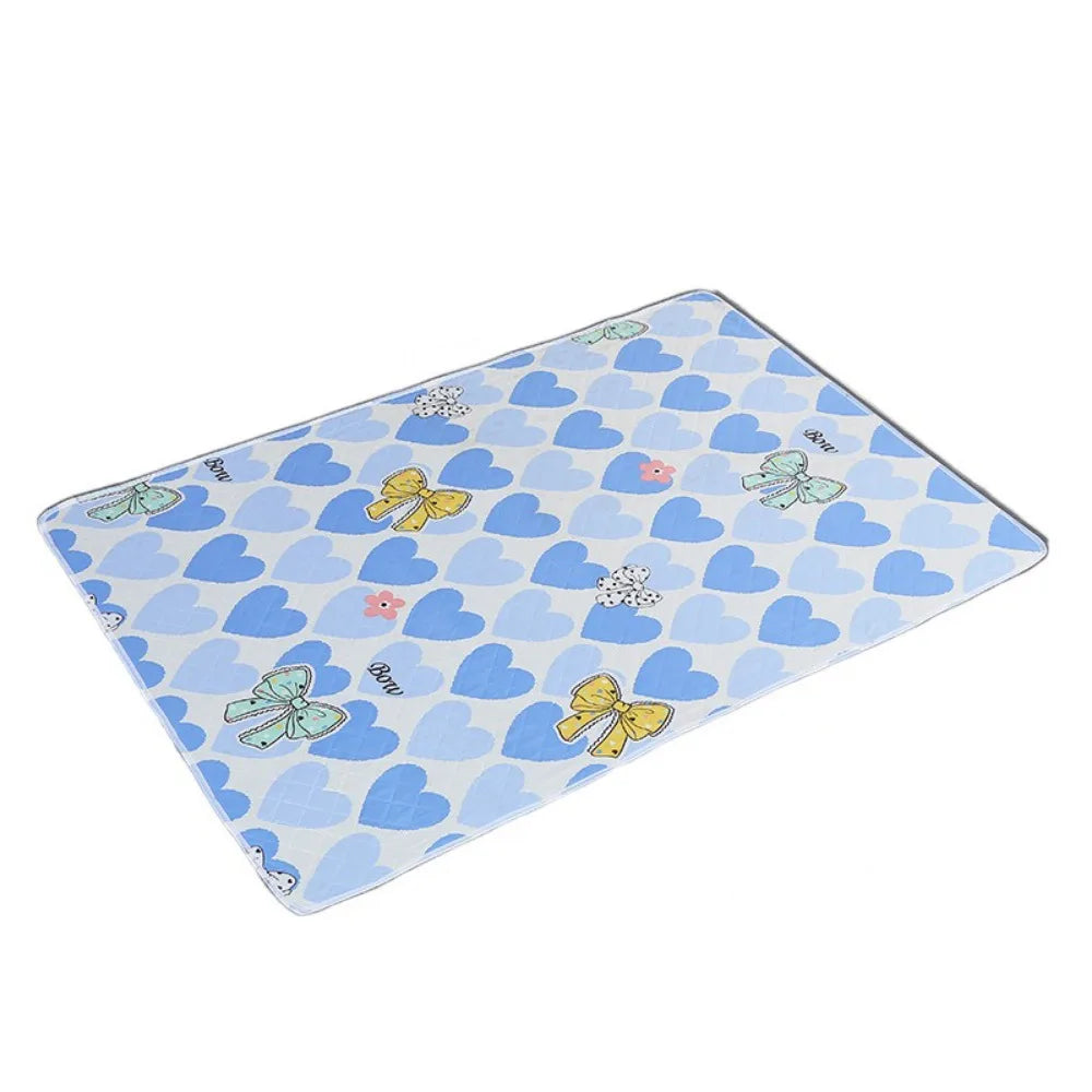 Pet Diaper Pads 80*120cm Urine Mat Cute Waterproof Urine Pads Cloth Large Breathable Bed Protector Diaper Toddlers