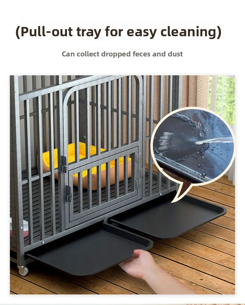 Indoor Large Medium Dog Cage with Toilet Pet Dog House Fence for Samoyed Labr Dog Cages Kennels And Run Outdoor Supplies