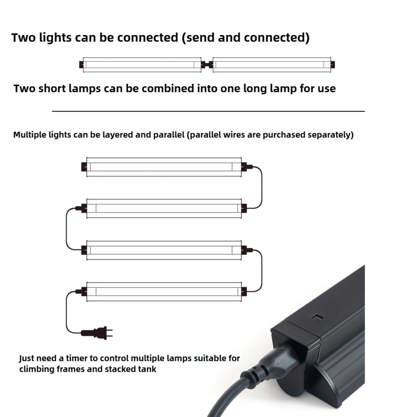 T5 Reptile Light Fixture 8W Reptile Terrarium Hood 5.0/10.0 UVB Light Bulb Fluorescent Tube for Bearded Dragon Lizards Tortoises