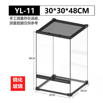 Front Door Rainforest Reptile Terrarium Climbing Breeding Box for Tree Frog Eyeliner Lizard Arboreal Ecological Landscape