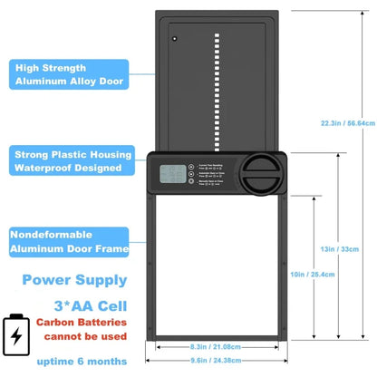 Automatic Chicken Coop Door Induction Electric Metal Intelligent Timing Automatic Opening&Closing Coop Door Farm Management Tool