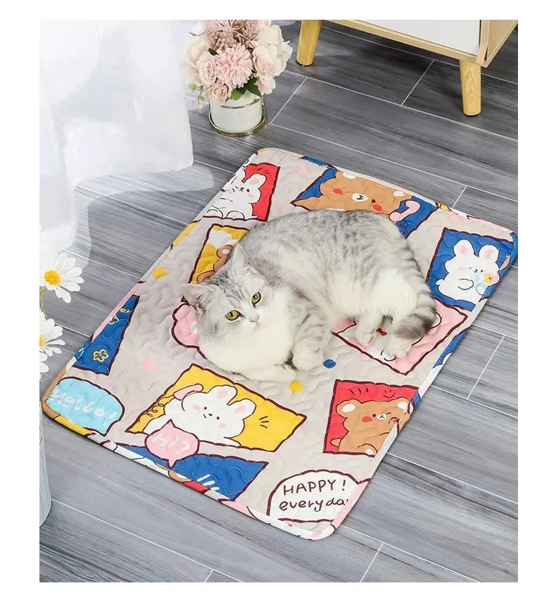 Washable Pet Pee Pad Pet Diaper Mat Reusable Mats for Dogs Dog Bed Urine Washable Dog Training Pad Four Seasons Pet Mat Urine