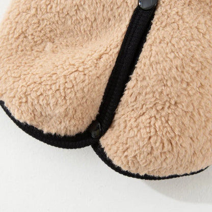 Letter Fleece Dog Clothes Winter Warm Vest  Sleeveless Button Clothe Teddy Chihuahua Embroider Fleece Suit Dog Parts Pet Product