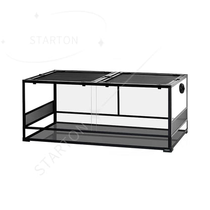 Leopard Gecko Tank Reptile Terrarium Glass Terrariums with Sliding Front Doors
