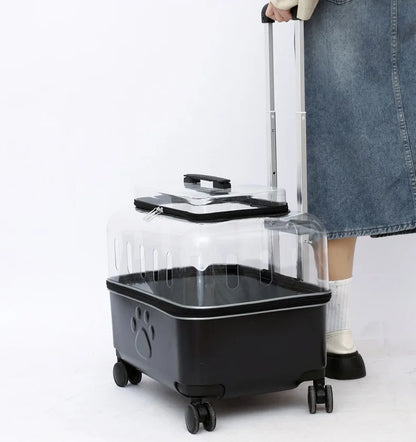 Portable Dog Strollers Carriers Travel Luxury Transparent Cats Strollers Cheap Outdoor Small Medium Suitcase Pets Supplies