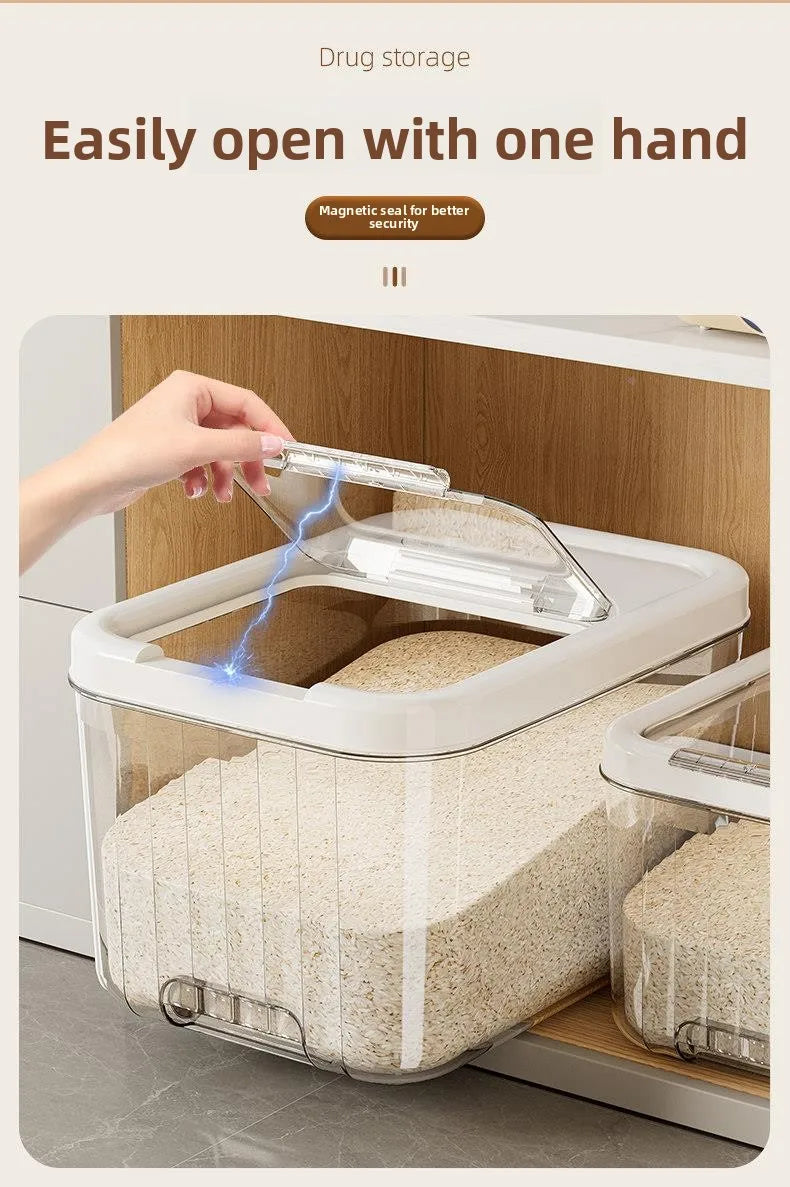Food ade Rice Storage Box Moisture Proof Bug Resistant Home Use Rice Barrel Wheat Flour Storage Container Nordic Sle Kitc...