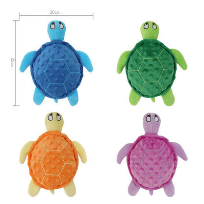 Turtle Squeak Dog Toy Sea Turtle Puppy Plush Pet Toy Play Interactive Supplies