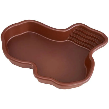 Turtle Feeding Dish Reptile Bathing Pool With Ramp And Basking terrace Aquarium Ornament For Turtle, Bearded Dragon ﻿