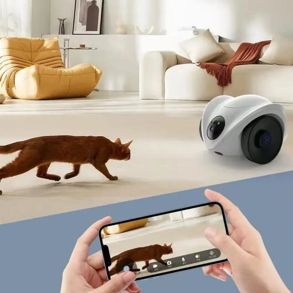 Pet Robot Camera 2MP HD Wifi Cameras Motion Detection Two Way Audio Indoor Dog Treat Camera  Dispenser Feeder for Home Security