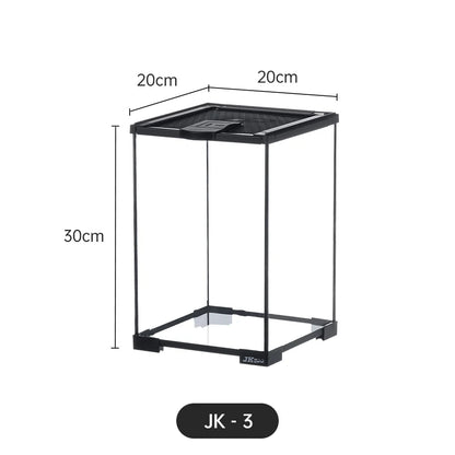 Climbing Pet Glass Tank,Lizard&Frog Habitat,Water Turtle&Hermit Crab Tank,Spider Enclosure for Reptiles,Horned Frog Breeding
