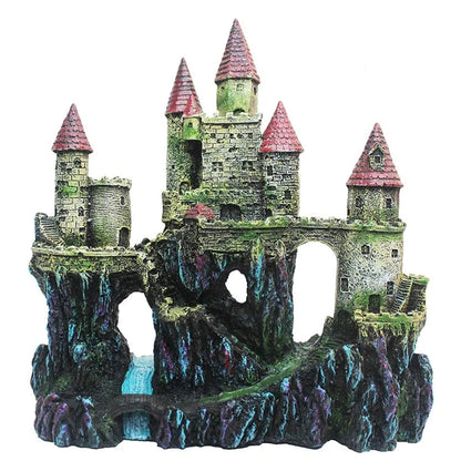 Aquarium Decoration Antique Castle Safe for Freshwater and Saltwater Fish Tank