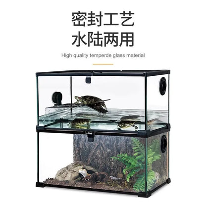 Arboreal Reptile Breeding Box Set for Lizard Snake Horned Frog Spider Scorpion,Climbing Pet Tank and Housing Kit