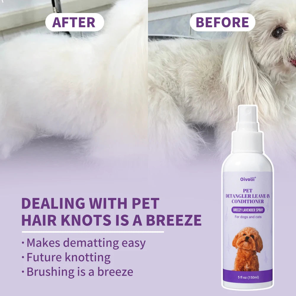 Pet Softness Solution Spray Lavender Essence Deep Cleaning Nourishing Shiny Coat for Dogs Cats