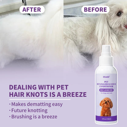Pet Softness Solution Spray Lavender Essence Deep Cleaning Nourishing Shiny Coat for Dogs Cats
