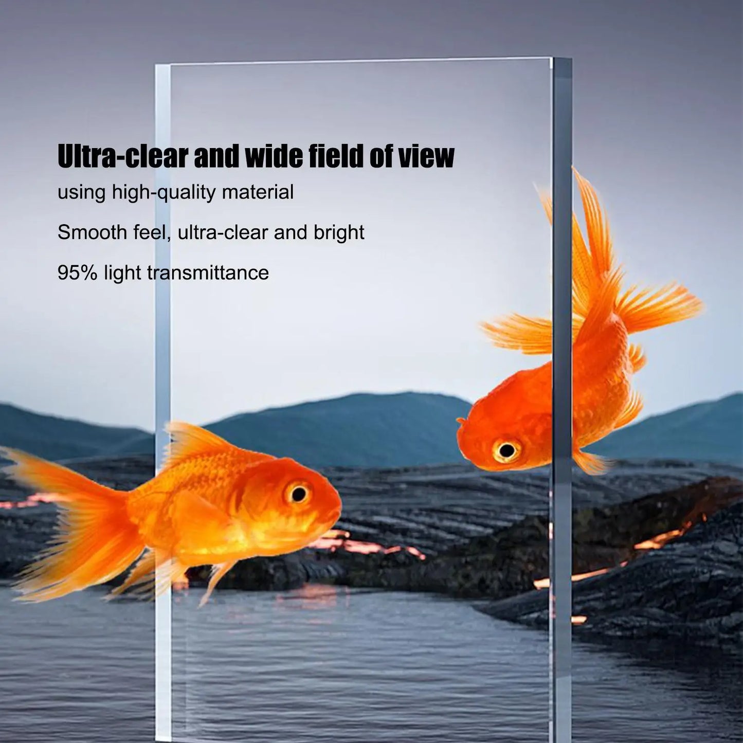 Small Fish Tank Kit LED Fish Tank Kit With Filtration System Underwater Landscape Decoration Compact Glass Aquarium Set For Den