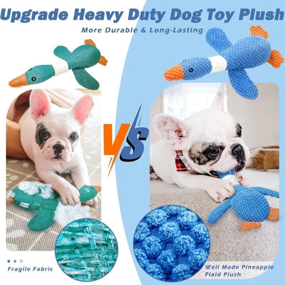 New Blue Goose Dog Toy Cat Toy Pet Toy Double Color Goose Tough Bite Chew Plush Sound Toy Plush Toy Pet Supplies