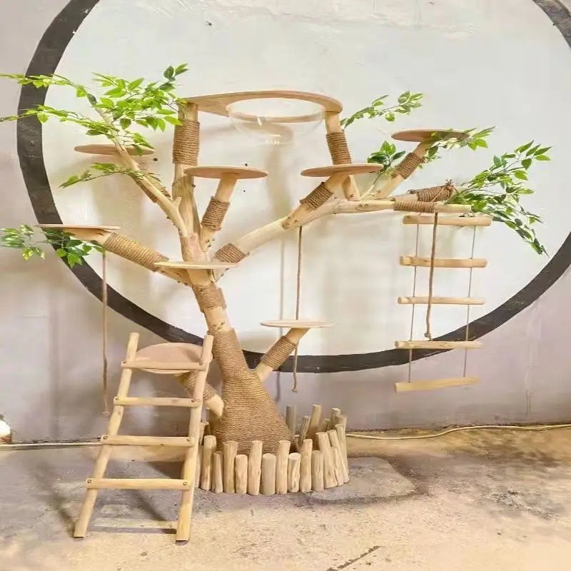 Indoor Simulation Tree for Cat, Large Family Climbing Frame, Pet Training Supplies, Tower Scrapers for Cats, Pet Accessories