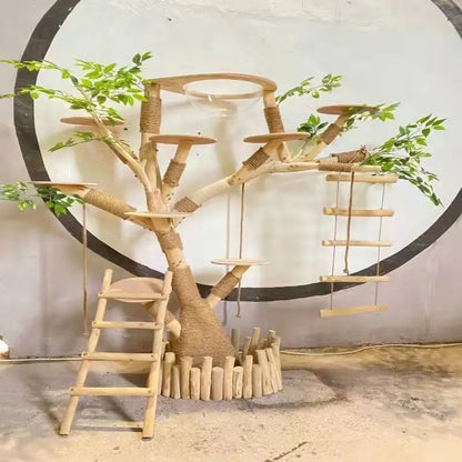 Indoor Simulation Tree for Cat, Large Family Climbing Frame, Pet Training Supplies, Tower Scrapers for Cats, Pet Accessories