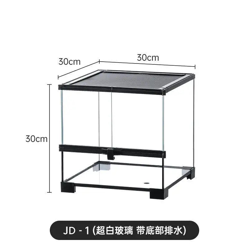 Ecological landscape reptile terrarium with natural decoration,suitable for chameleon,horned frog,and lizard,full habitat set