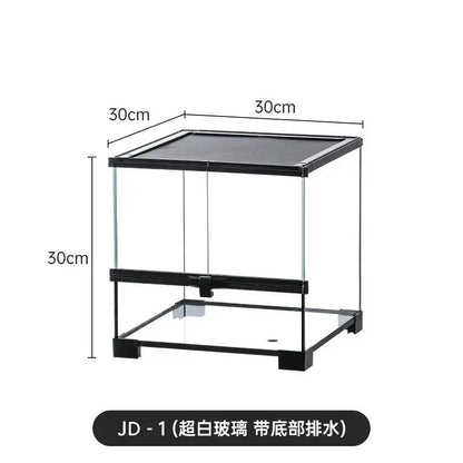Ecological landscape reptile terrarium with natural decoration,suitable for chameleon,horned frog,and lizard,full habitat set