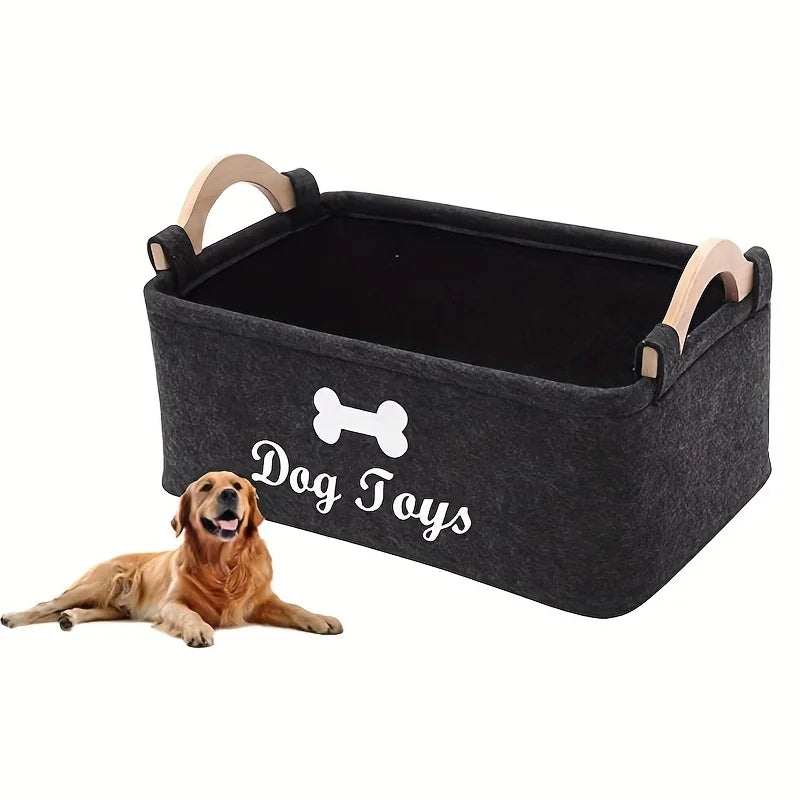 Pet dog toy felt storage box home storage basket dirty clothes storage bag storage basket Pet dog toy felt storage box