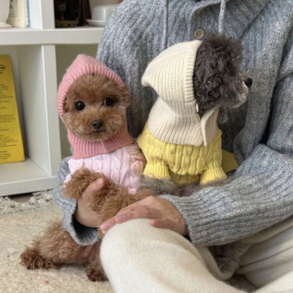 Pet Warmth Cover Head Knitted Hat Dog Small Dog Decoration Teddy Dog Accessories Small Dogs Winter Pet Warm Pullover Hat