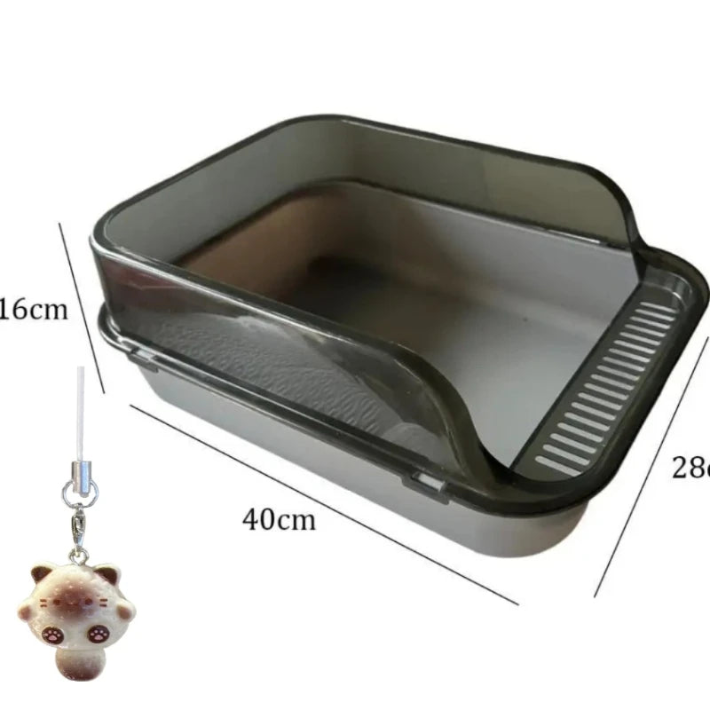 Heavy - Duty Semi - Enclosed Litter Box, High Sides Anti - Splashing, Odor - Proof, Large Capacity, Perfect for All Cat Stages