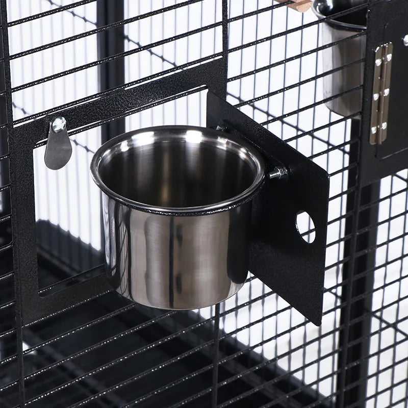 NO STOCK, PLEASE DONT BUY Wire Iron Metal Bird Cage with Wheel Aviary Canary Pigeon Breeding Aviaries Large Bird Cages