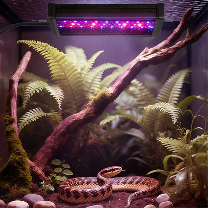 20W Dimmable LED Reptile UVB light 10W AC100-240V 6H/10H/12H Timer Snake Turtle Pet Full Spectrum Basking UV Light Heating Lamps
