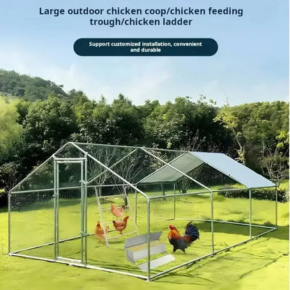 Chicken Coops Outdoor Rainproof Oversized Chicken and Rabbit Cages for Peacocks and Other Poultry