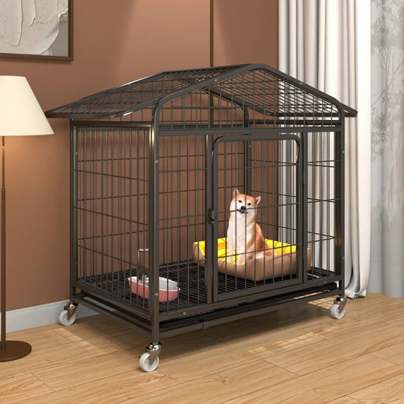Indoor Large Medium Dog Cage with Toilet Pet Dog House Fence for Samoyed Labr Dog Cages Kennels And Run Outdoor Supplies