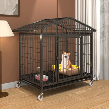 Indoor Large Medium Dog Cage with Toilet Pet Dog House Fence for Samoyed Labr Dog Cages Kennels And Run Outdoor Supplies