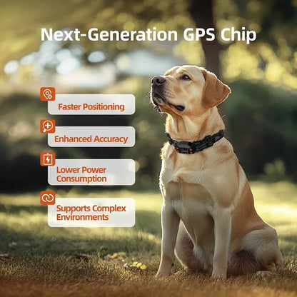 New Upgrade Smart GPS Wireless Dog Fence, Pet Training Collar,Electronic Fence,Invisible Virtual Outdoor Waterproof OLED Screen