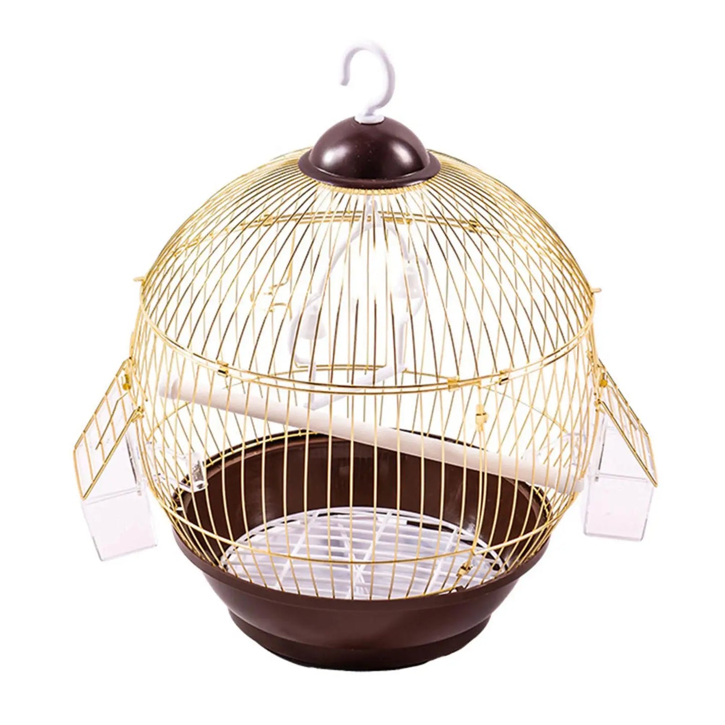 Birdcage with Food Bowl Hanging Indoor Accessories Stand Cage Hanging Cage for Parrot Small Birds Cockatiels Canary Cockatoos