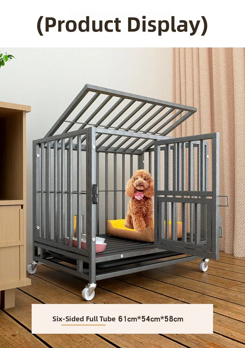 Indoor Large Medium Dog Cage with Toilet Pet Dog House Fence for Samoyed Labr Dog Cages Kennels And Run Outdoor Supplies