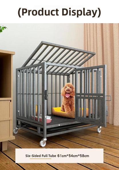Indoor Large Medium Dog Cage with Toilet Pet Dog House Fence for Samoyed Labr Dog Cages Kennels And Run Outdoor Supplies