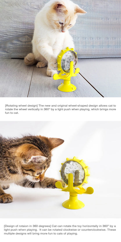 cat treat wheel, interactive puzzle feeder,  food dispensing toy, fun cat games, indoor cat entertainment
